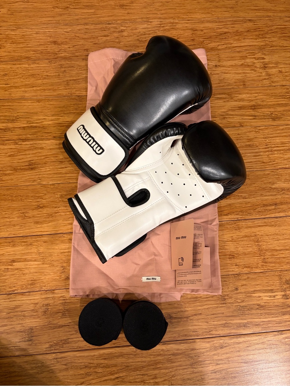 Brand new Authentic Miu Miu Black and White Training Gloves
